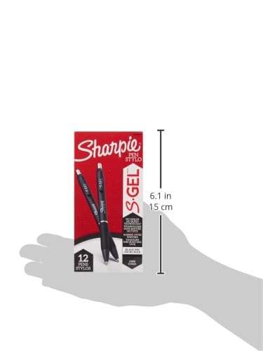 Sharpie Marcadores Permanentes, Punta Ultra Fina, Color Negro, Set de 12 Marcadores