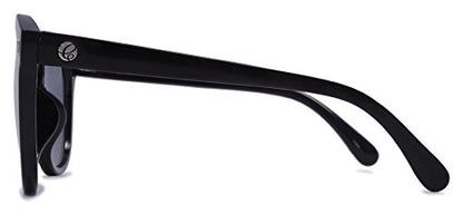 Kirby Women 's anteojos de sol, Negro Brillante, humo