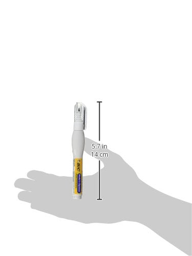 BIC Pluma Correctora Shake´n Squeeze Ideal para Detalles Máxima Cobertura Fácil de Aplicar con Punta de Acero 12 Piezas