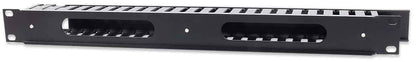 Organizador de Cables Rack 19 Pulgadas 1U, Panel Horizontal para Gestión de Cableado, Cable Management para Gabinete y Servidor, Soporte para Red y Patch Panel Intellinet 169950