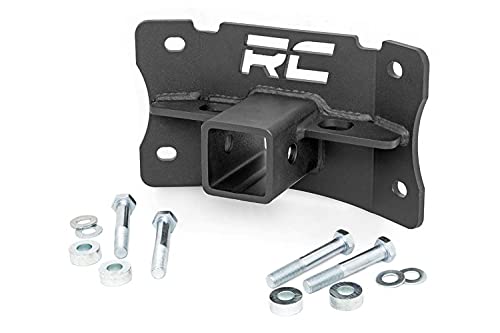 Rough Country 97015 Placa de Enganche Receptor UTV de 2 in para Can-Am Maverick 2017-2020, Negro