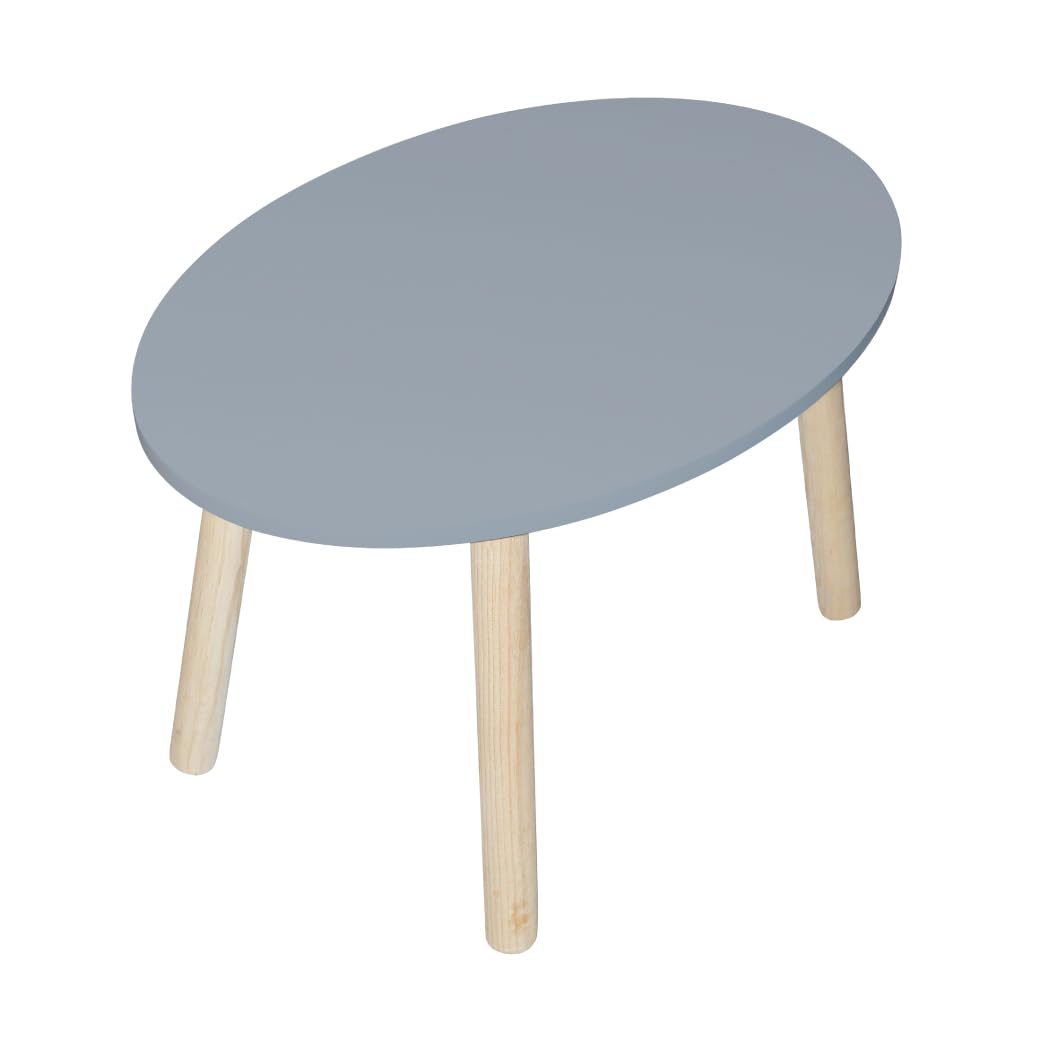 DUDUK Mesa para niños Ovalada de Estilo Moderno - 7 Colores (Azul)