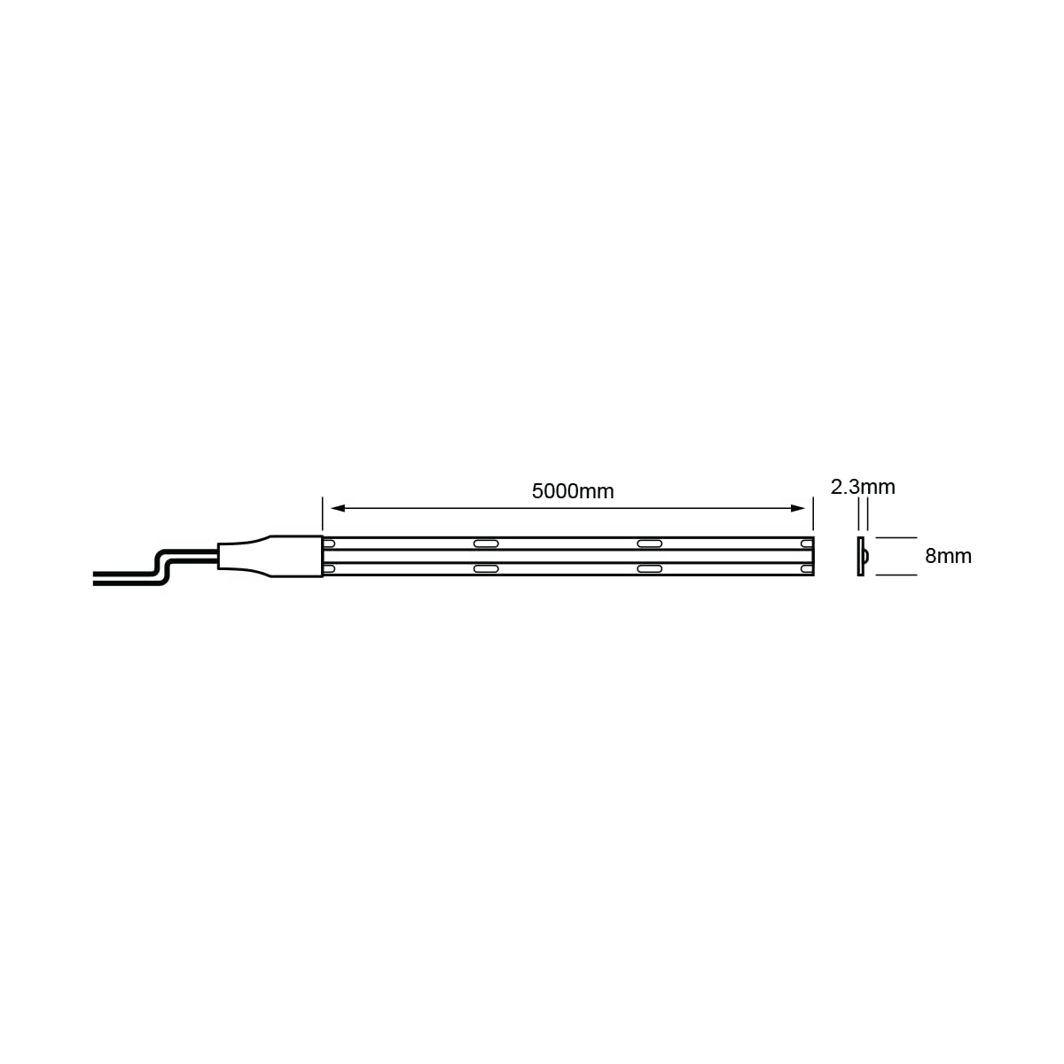 Tecnolite - 7Tira LED 5 Metros de Longitud 24 W, Luz Neutra, Interiores, No atenuable