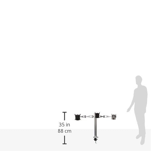 Cotytech Triple Monitor Desk Mount with Triple Arm and Clamp Base (DM-T1A3-C)