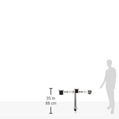 Cotytech Triple Monitor Desk Mount with Triple Arm and Clamp Base (DM-T1A3-C)