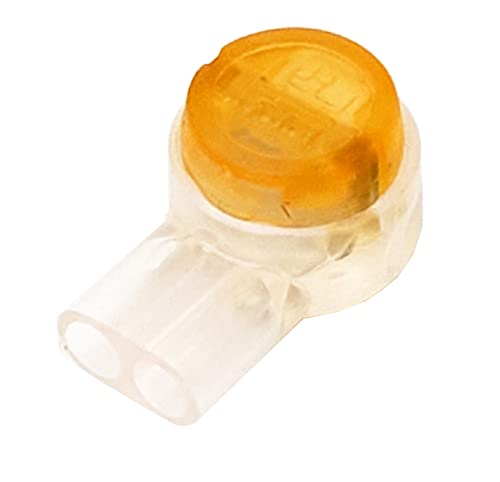 IDEAL Electrical 86-955 IDC UY2 Conector de empalme a tope, conectores de 3 cables para cable de cobre sólido de un solo conductor de 19-26 AWG, amarillo, (paquete de 100)
