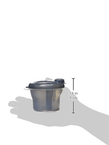 Philips AVENT Powder Formula Dispenser and Snack Cup, Grey | Diseño de 3 compartimentos, tapa giratoria, apta para viajes, sin BPA, apto para lavaplatos, apto para microondas, SCF135/18