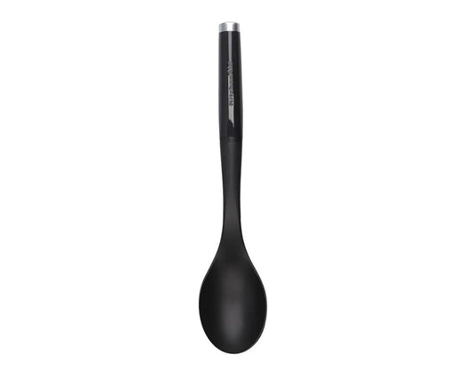 KitchenAid Cuchara Grande de Cocina Lisa de Nylon, Colección Classic Black Premium, Ideal para Ollas y Sartenes Antiadherentes, Libre de BPA