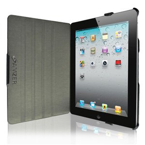 Amzer AMZ90814 Leather Portfolio Case for Apple iPad 2, Black
