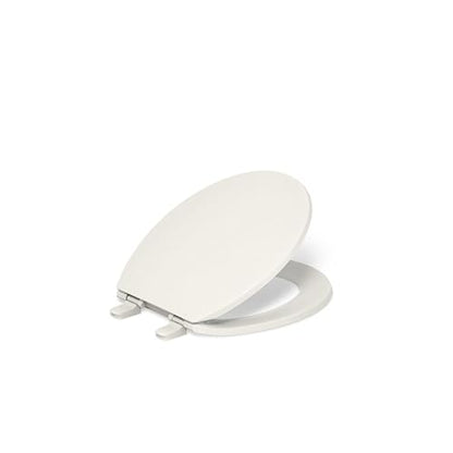 Kohler K-20111-96 Brevia - Asiento de inodoro redondo con parachoques apretado, asiento de cierre silencioso, herrajes de fijación rápida, galleta