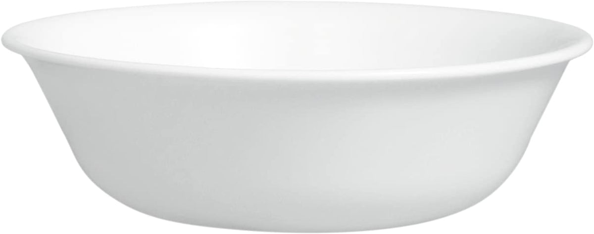 Corelle Vitrelle Juego de 4 Cuencos de 18 oz | Blanco, resistente a chips y grietas, vidrio, alta durabilidad