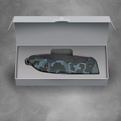 Victorinox Navaja Evoke Alox, 4 Usos, Azul Camuflaje