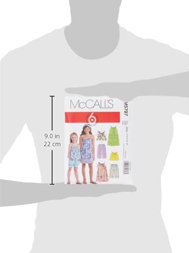 McCall's Patterns M5797 - Patrones de Costura para Camisetas de niñas/niñas, Vestidos, Pantalones Cortos y Pantalones, Talla CHJ (7-8-10-12-14)