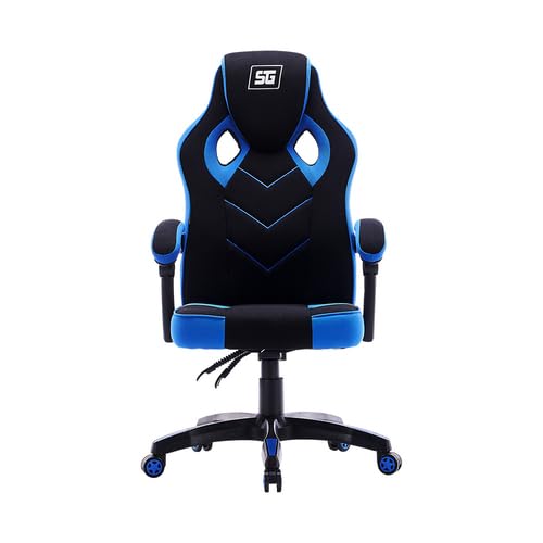 Vorago Silla Gamer Start The Game CGC301-BL - Soporte 120 Kg, Respaldo Reclinable 135°, Ruedas 60 mm, Tapizado Tela Automotriz, Descansabrazos, Ergonómica para Gaming y Oficina, Color Negro