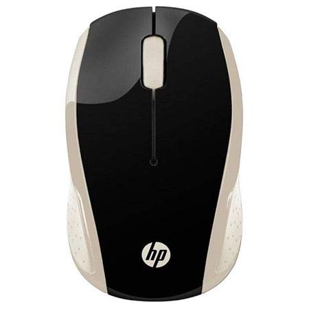 HP Mouse Inalámbrico 200, Conectividad de 10 MTS, 2.4 GHz, Windows/Mac OS, Ambidiestro, Dorado (2HU83AA)
