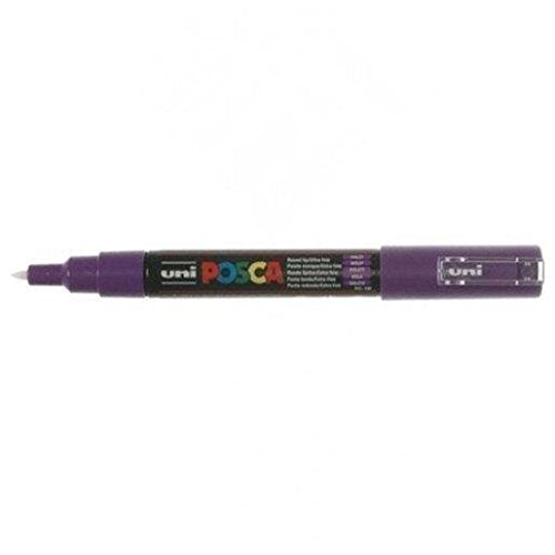 Uni Posca Marcador, línea de 0,7 mm, PC-1M, plata, extrafino, 1 pieza