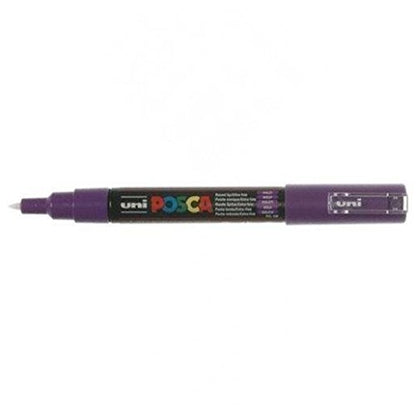 Uni Posca Marcador, línea de 0,7 mm, PC-1M, plata, extrafino, 1 pieza