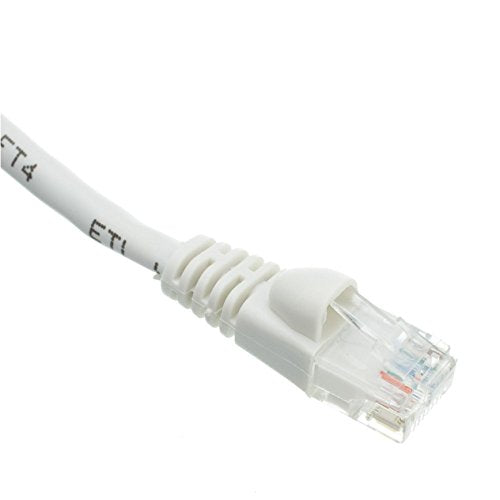 C&E CNE482700 2 Pack, CAT5E White Ethernet Patch Cable, Snagless/Molded Boot, 35 Feet