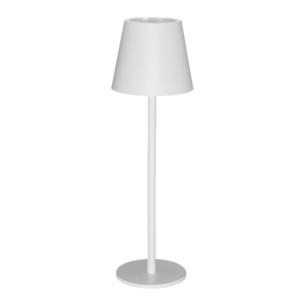 Tecnolite - Lámpara de Mesa LED 5 W Portátil, Recargable, Luz Blanca Ajustable y Atenuable Táctil, Lámpara Interior para Restaurante
