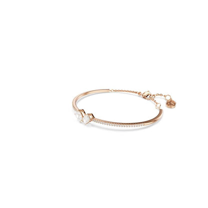 Swarovski Brazalete Mesmera, Tallas mixtas, Blanco, Baño tono oro rosa