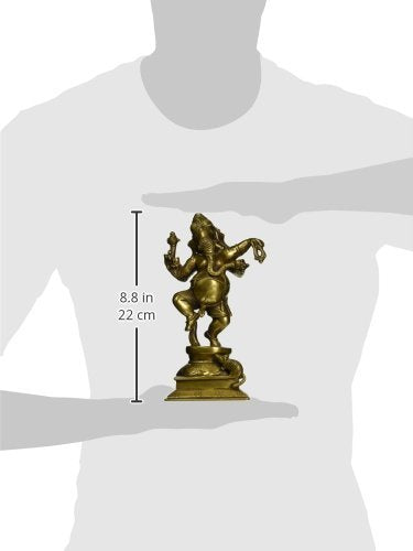 Exotic India Dancing Ganesha - Brass Statue