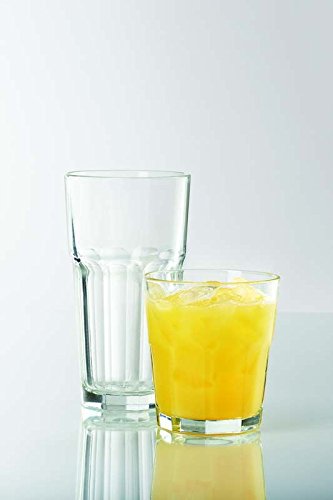 Borgonovo London - Juego De 6 Vasos De Vidrio De 210 Ml. Vaso Transparente Cristal Elegantes para Restaurantes, Fiestas, Té, Helado, Bebidas, Jugo, Cóctel, Limonada Set 6 piezas