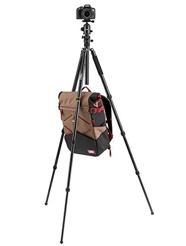 National Geographic - Juego de trípode de Viaje, Columna de 90°, 4 Secciones, Aluminio Ligero, Compatible con Canon, Nikon, Sony DSLR, Cabezal de Bola de 360 Grados, Placa de liberación rápida,