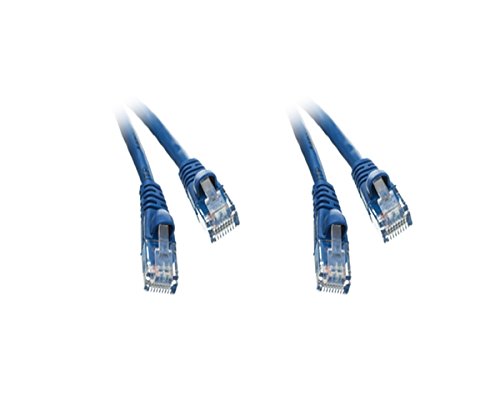C&E Cable de Red Cat5e Azul Snagless - 40 Feet (2 Pack)