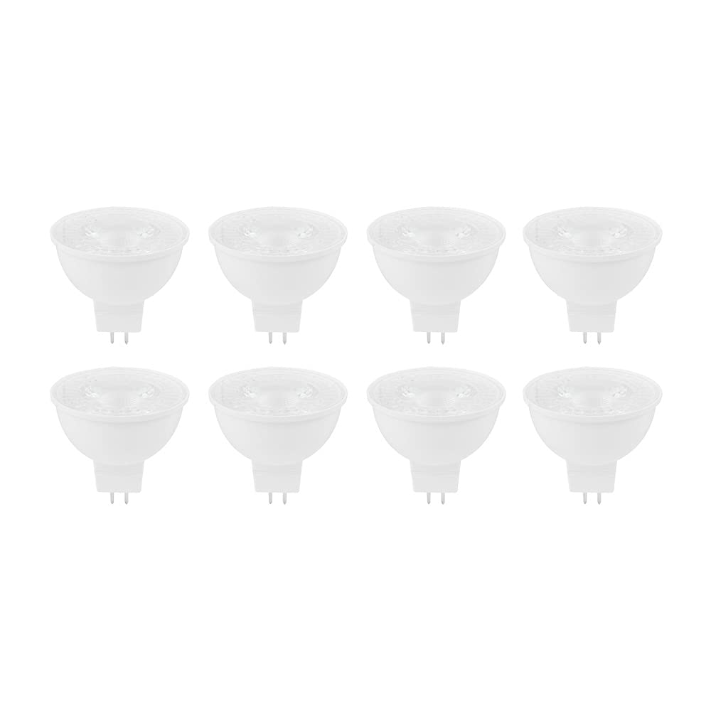 Tecnolite - Pack 8 Focos LED MR16 para Iluminación Interior, 5.5 Watts y 350 Lumens, Luz de Día No Atenuable, Ahorrador de Energía Eléctrica