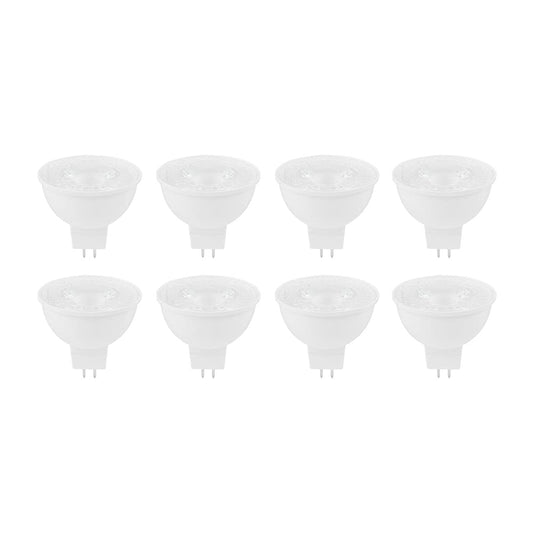 Tecnolite - Pack 8 Focos LED MR16 para Iluminación Interior, 5.5 Watts y 350 Lumens, Luz de Día No Atenuable, Ahorrador de Energía Eléctrica
