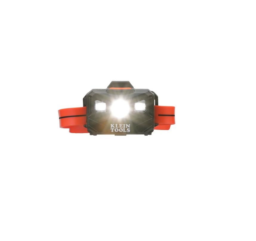 Klein Tools 56064 - Faro LED recargable de apagado automático, correa de silicona, 400 lms, tiempo de funcionamiento durante todo el día, para el trabajo, correr, senderismo al aire última