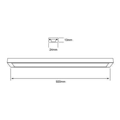 Tecnolite Lámpara Lineal LED Interconectable 18 W, Luz de Día, IK06, Atenuación TRIAC, LED integrado