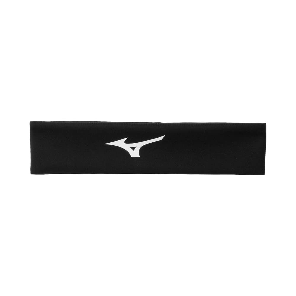 Mizuno Sweatband Mizuno Player Headband, Black, One Size Fits Most