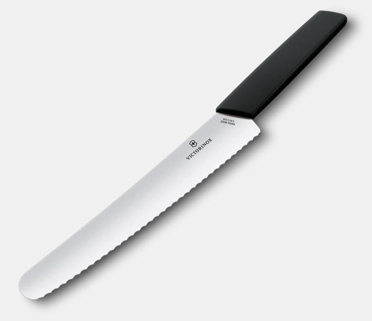 Victorinox 6.9073.22WB Cuchillo Para Pan, color Negro, 22 cm