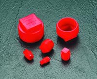 Caplugs 99390176 Plastic Threaded Plug for Pipe Fittings. P-48, PE-HD, To plug thread size 1/2 NPT", Red (Pack of 50)