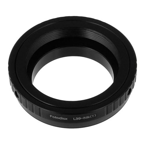 Fotodiox Adaptador de Montaje de Lente, Lente M39 (39 mm x 1 Leica) a cámara Nikon Serie 1 (V2.), Compatible con cámaras Nikon V1, J1 sin Espejo
