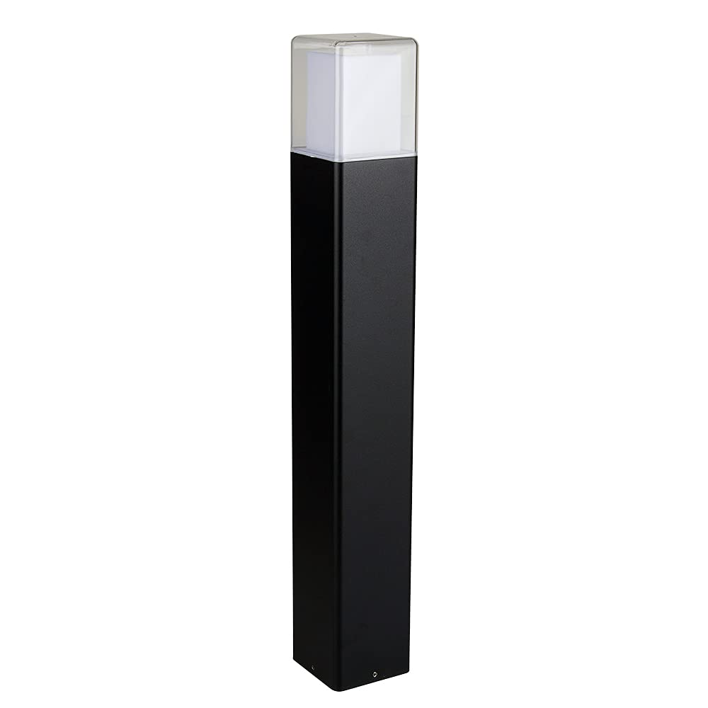 Tecnolite Lampara Jardín Exterior, 13 W, Luz Cálida Suave, Luces Solares, Color Negro, IP 65