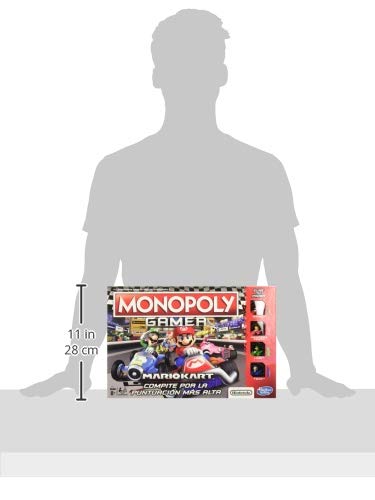 Hasbro Gaming, Monopoly Edición Mario Kart, Nintendo, Juego de Mesa Familiar, Juego para 2 a 4 Jugadores, Edad Recomendada: de 8 Años en Adelante