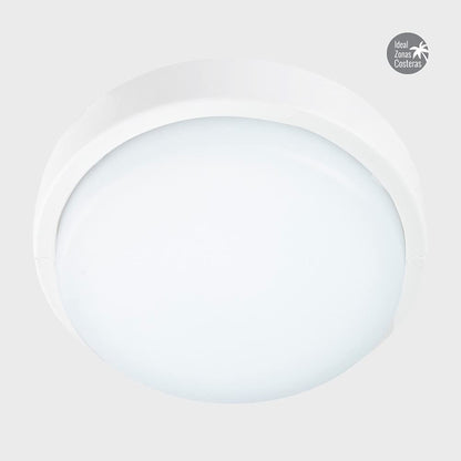 Tecnolite - Lámpara Plafón LED Techo, Ideal Zona Costera 9 W, Luz de Día, IP65, IK08, No atenuable, LED integrado