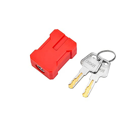 Zing Green Products 7397 - Dispositivo de bloqueo de enchufe eléctrico para cable eléctrico, se adapta a enchufes de 2 y 3 clavijas, con llave diferente, incluye 2 llaves, rojo