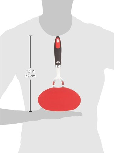 Norpro 1417R Grip-EZ - Espátula flexible para panqueques rojo, 33,5 cm x 16 cm x 13 cm