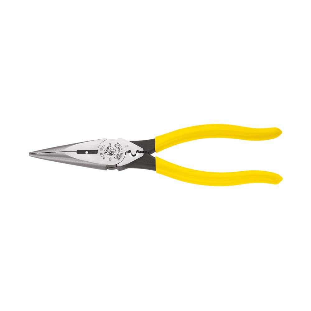 Klein Tools D203-8N Pinza de Punta, Pela Alambre 12 AWG - Corte lateral - pelado de alambre - prensado