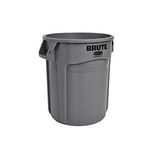Rubbermaid Commercial Products - Cubo de basura/basura/basurero resistente FG261000GRAY BRUTE, paquete de 6