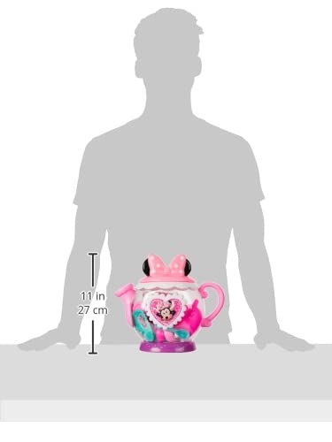 Just Play - Tetera de Minnie Mouse de Disney, Juego de té Preescolar, 14 Piezas, Juguetes para niños para Edades de 3 años