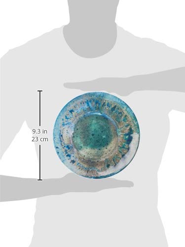 Certified International Radiance - Plato de cena de melamina verde azulado de 11 pulgadas, grande, multicolor, juego de 6