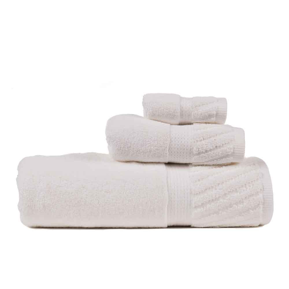 KALTEX HOME, Toalla Medio Baño 100% Algodón, Color Blanco, Toalla Tassara.