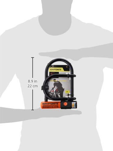 Kryptonite - Mini bloqueo en U para bicicleta con extensor de rueda, bloqueo antirrobo de bicicleta resistente, grillete de acero de 11 mm con llaves, cerradura de alta seguridad para bicicleta eléctrica, , scooters