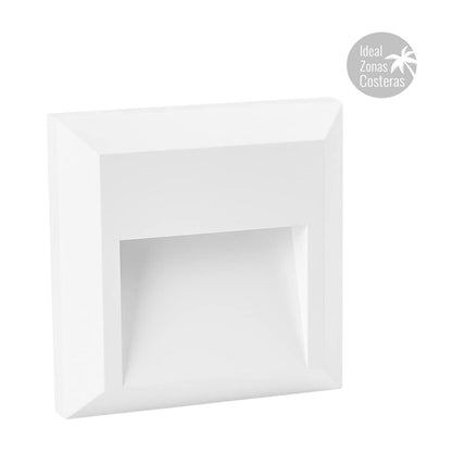 Tecnolite Luz de Cortesía LED Exterior 1 W, Blanca Neutra, IP65, IK05, HLED-803/B