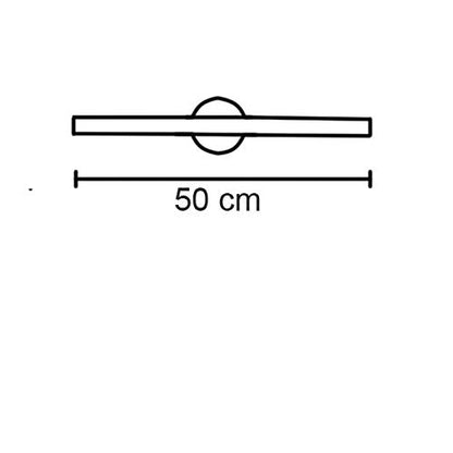 MAXXI MX-ACC02/B Riel Corto para Máximo 3 Luminarios, color Blanco, 50 cm