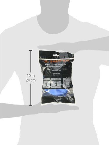 Truper FIL-ASPI-G1, Bolsa con 3 filtros de tela, aspiradoras de 3-4 galones